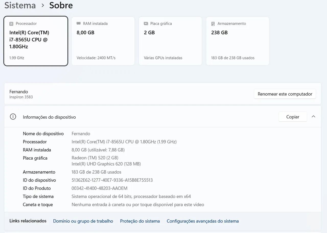 Notebook Dell Intel i7 8? Geração - Foto 3