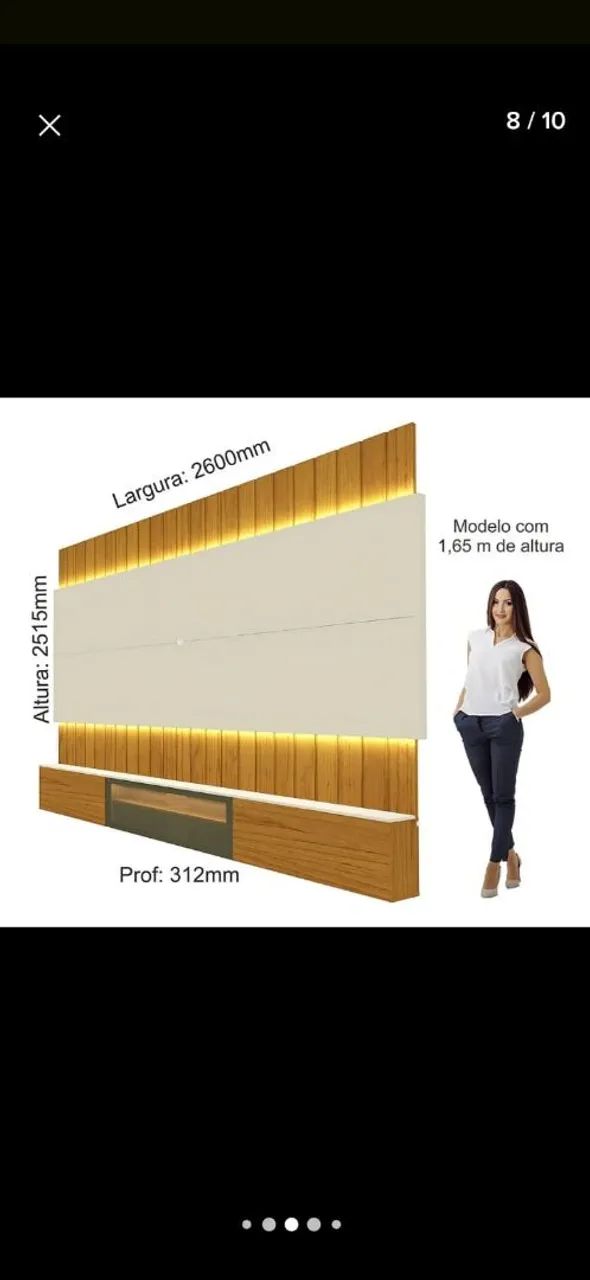 Painel de Sala com Reflecta e Led na caixa - Foto 3