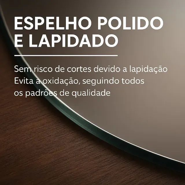 Espelho Retangular Polido LED Jateado Luz Branca e Luz Ama - Foto 4