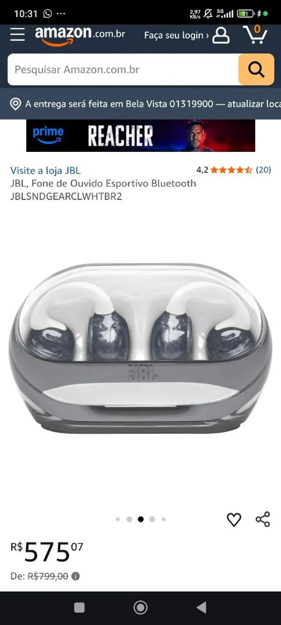Fone JBL SOUNDGEAR CLIPS
