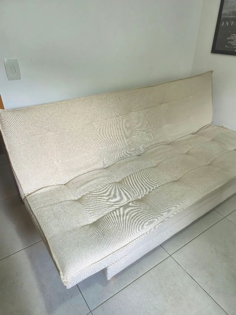 Sofá Cama 3 Lugares Linho  Parcelo65163269314050122