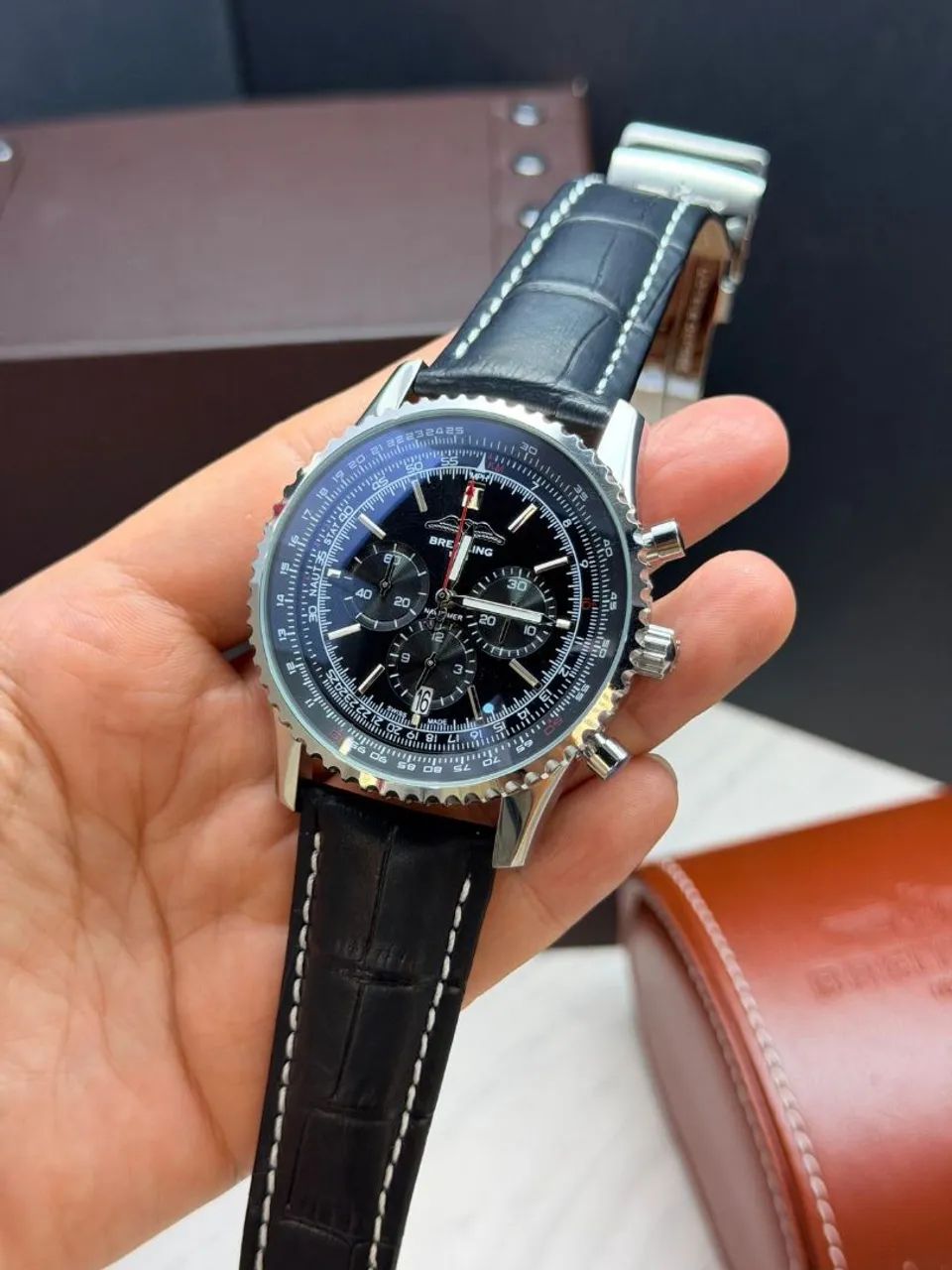 Relógio Estilo Breitling Navitimer B01 Chronograph. <br> - Foto 5