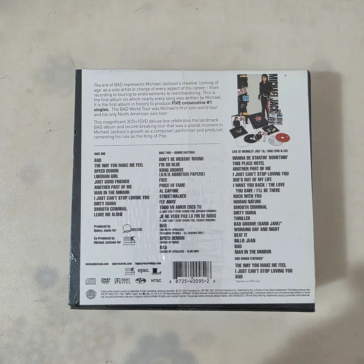 Michael Jackson Bad Cd Triplo E Dvd Do 25° Aniversario, Lacrado
