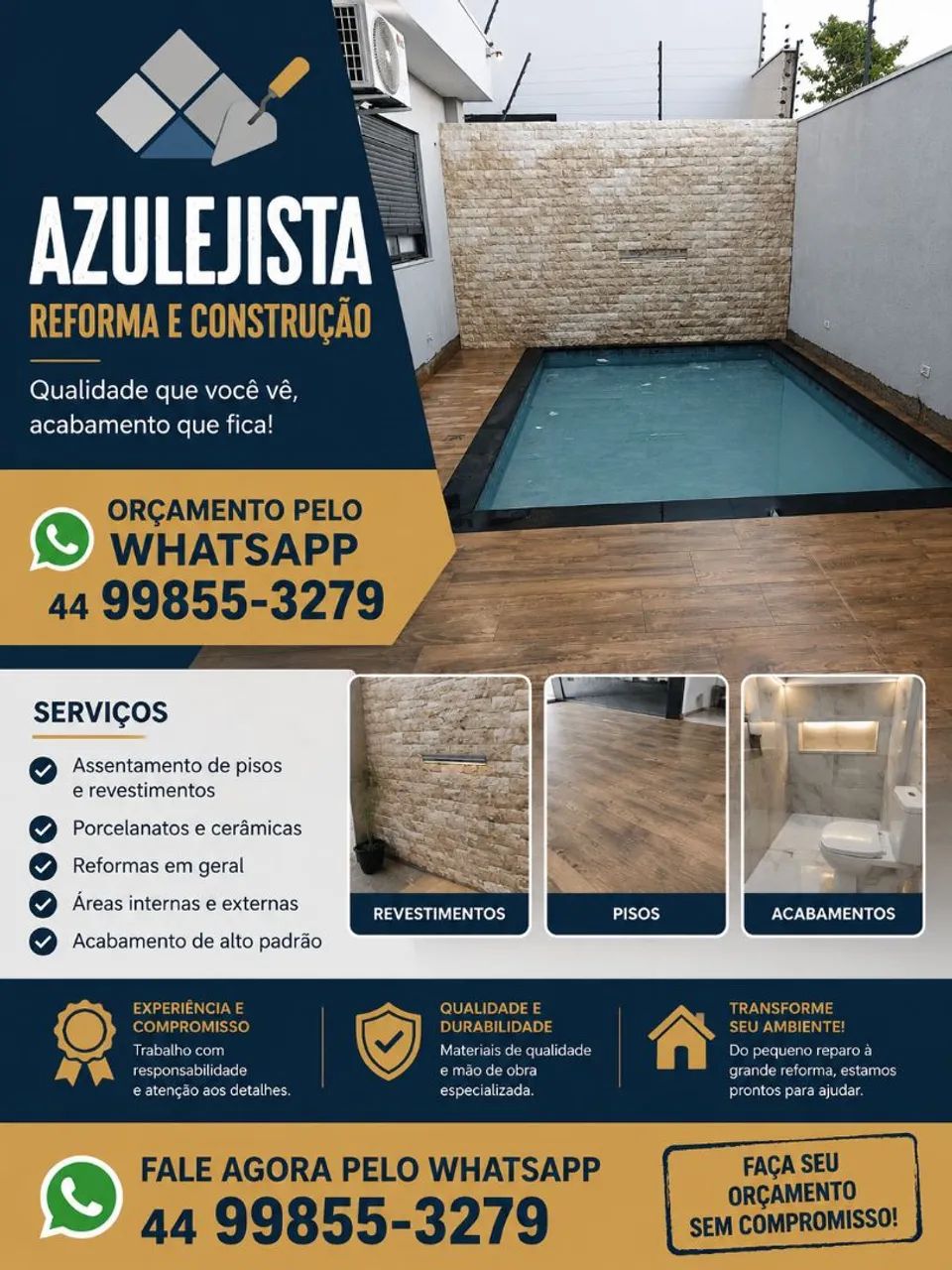 Azulejista orçamento pelo whatsapp * - Foto 3