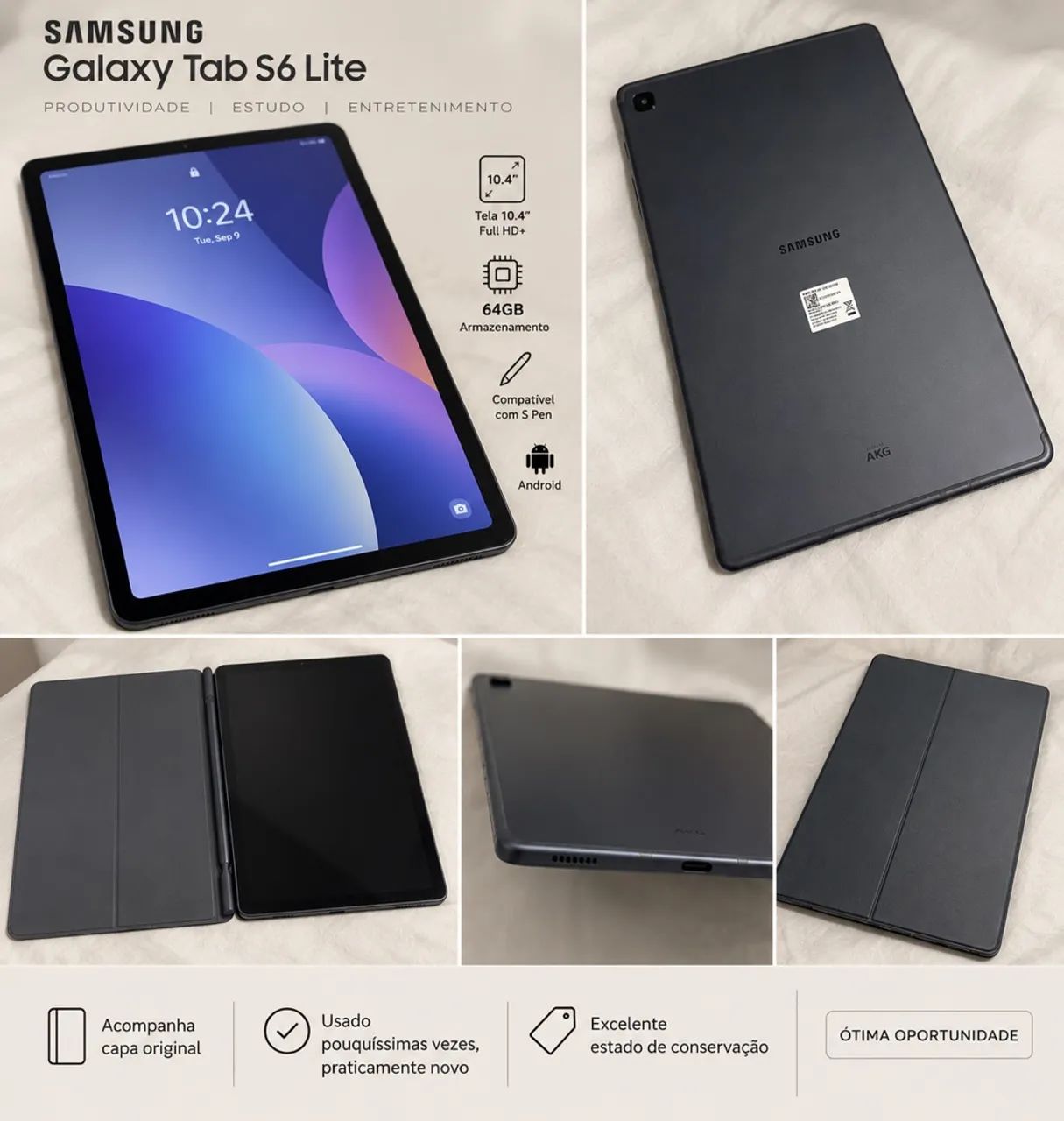 Tablet Samgung TAB S6 Lite (Praticamente novo) - Foto 4