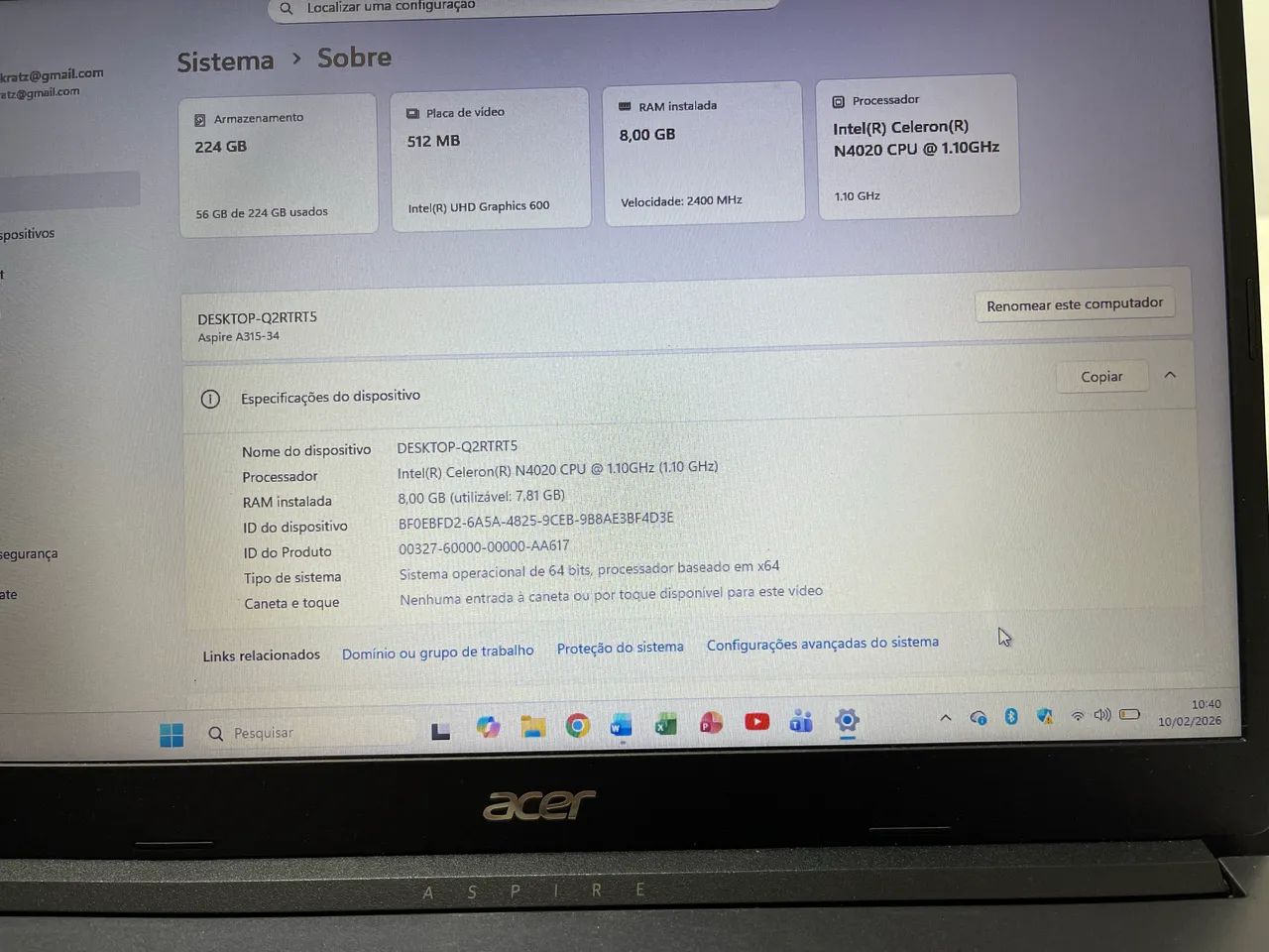 Notebook Acer  - Foto 2