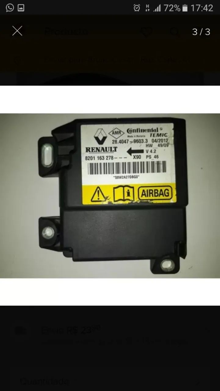 Kit airbag Renault Sandero 2013 - Foto 2