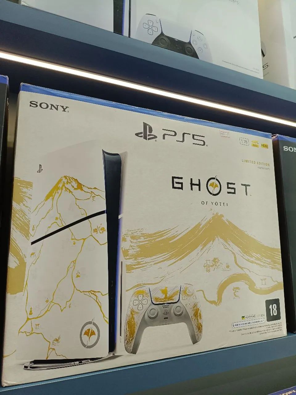 Ps5 slim físico 1tb edição ghost yotei!