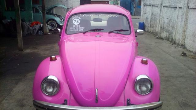 Volkswagen - Fusca Rosa - Ano 1974 - Filé! - Foto 2