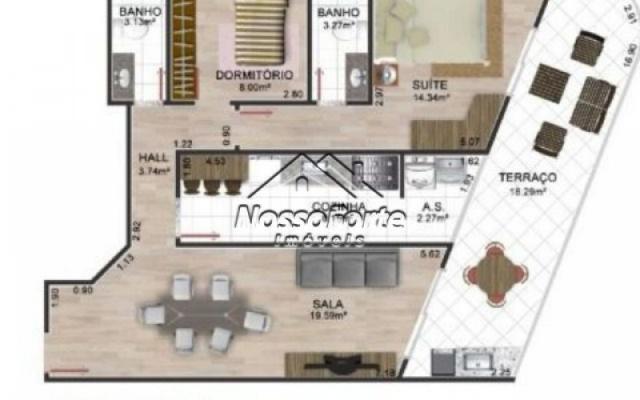 Lançamento Apartamento de frente para o mar no Jardim Real em Praia Grande - Foto 2
