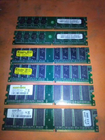 Memórias DDR1 1GB E DDR2 2GB