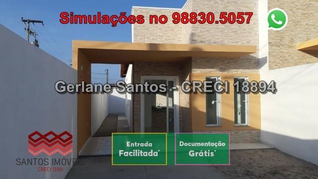 Casa de Esquina com Escritura Grátis, 02 Quartos, 02 Wc, Garagem e Quintal