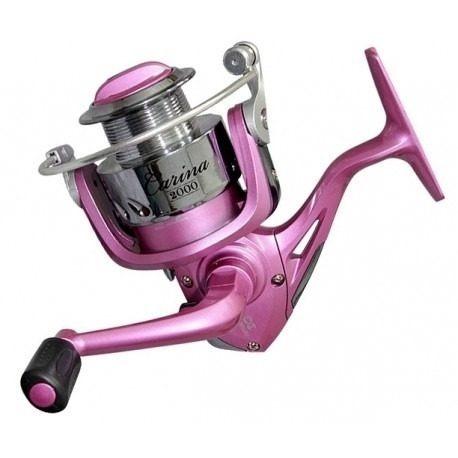 Kit Molinete Maruri Carina 2000 Rosa - 3 Rolamento - Foto 5