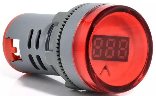 Voltimetro Olho De Boi Sinaleiro Led 60-500 Vac Vermelho   Arduino Automação COD-CP124   - Foto 2