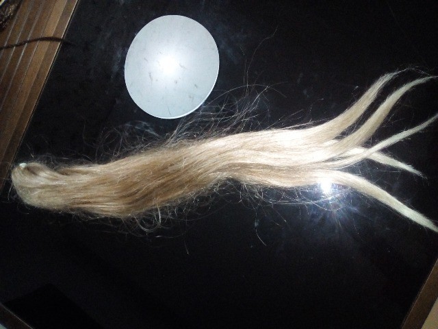 Acessório para cabelo loiro liso - Foto 2