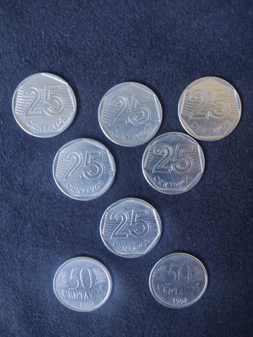 Kit Moedas de 25 centavos 1994 - 50 centavos 1994