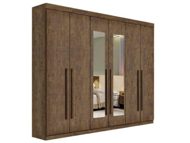 Roupeiro Da Vinci Plus c/ espelho 6 portas e 6 gavetas LD - Foto 5