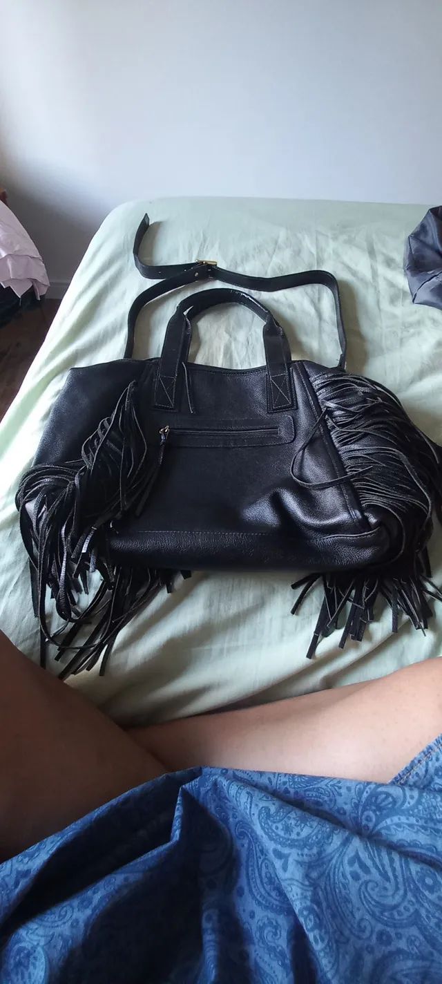 Bolsa em couro legítimo / grande  - Foto 4