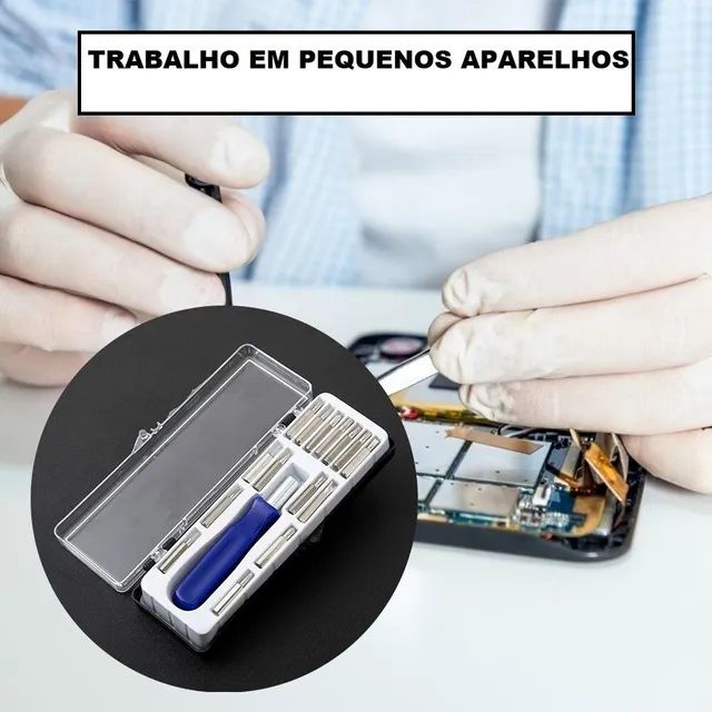 Kit Chaves de Fendas Universal intercambiável com imã para celular e eletrônicos - Foto 2