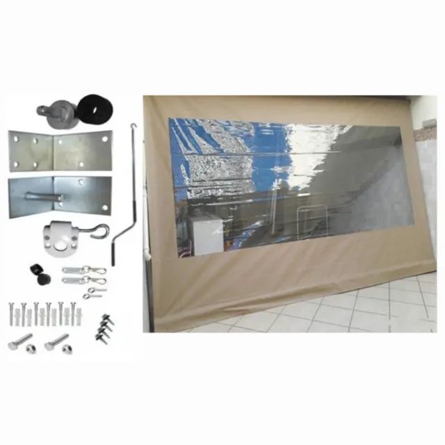 Toldo cortina com visor transparente 300x280 