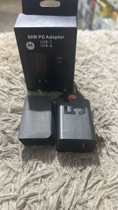 Carregador duplo turbo power tipo c e c e USB 50w - Foto 3
