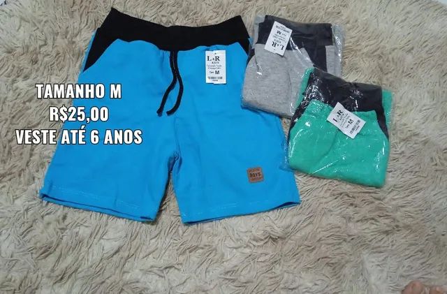 Shorts infantis em moletom e Tactel temos opções de 8 a 2 anos - Foto 2
