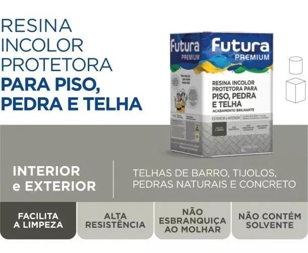 RESINA INCOLOR PROTETORA PARA PISO, PEDRA E TELHA FUTURA PREMIUM  - Foto 2