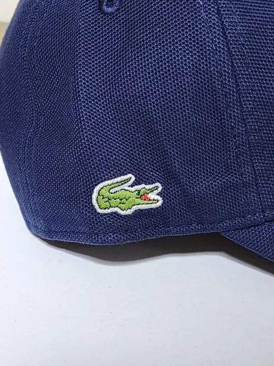 Boné Lacoste Navy Blue Piquet Tamanho G Original - Foto 2