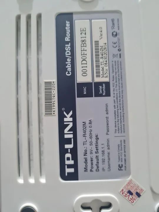 Cabo TP-Link TL-R402m de 4 portas/roteador DSL cor branco  - Foto 2