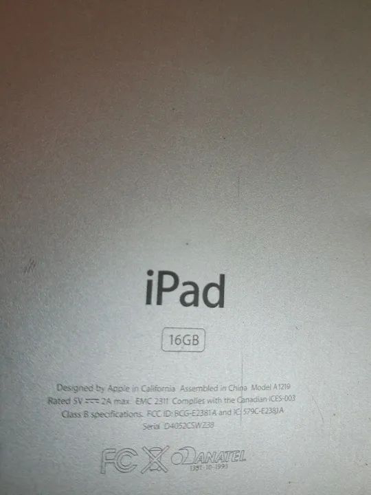  apple ipad 16gb modelo:a1219 - Foto 5