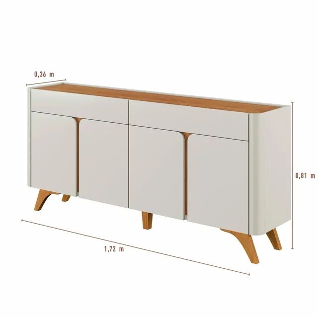 Buffet Retrô Off White/Naturale MAVAULAR ttyt - Foto 2