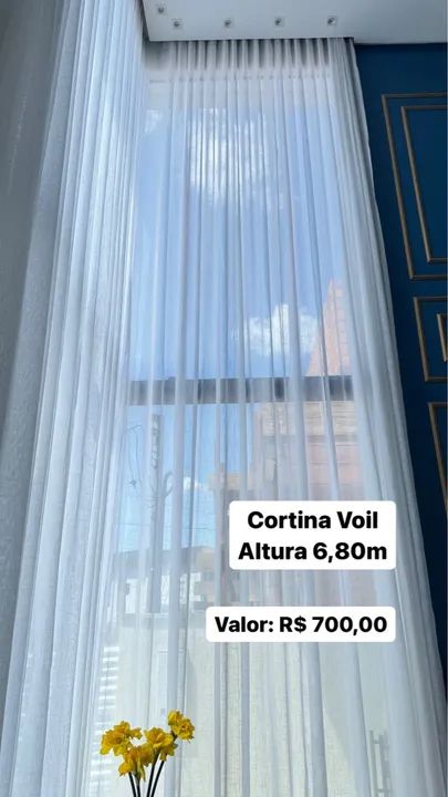 Cortina pé direito duplo