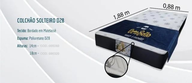 Colchão solteiro d28