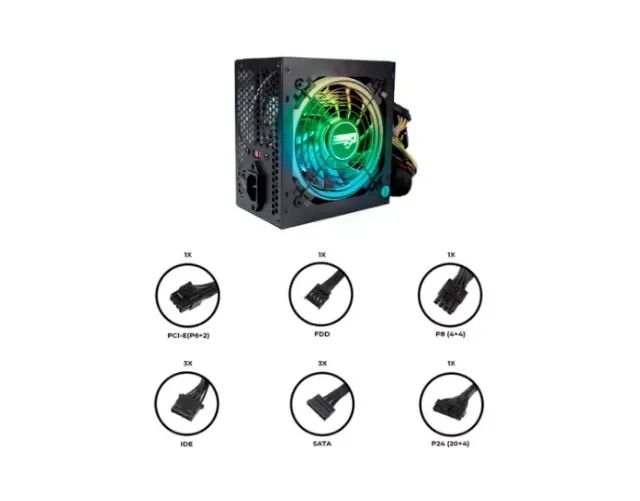 Fonte De Alimentação Gamer Atx 500w Cowboy Leds Rgb Bivolt - Foto 2