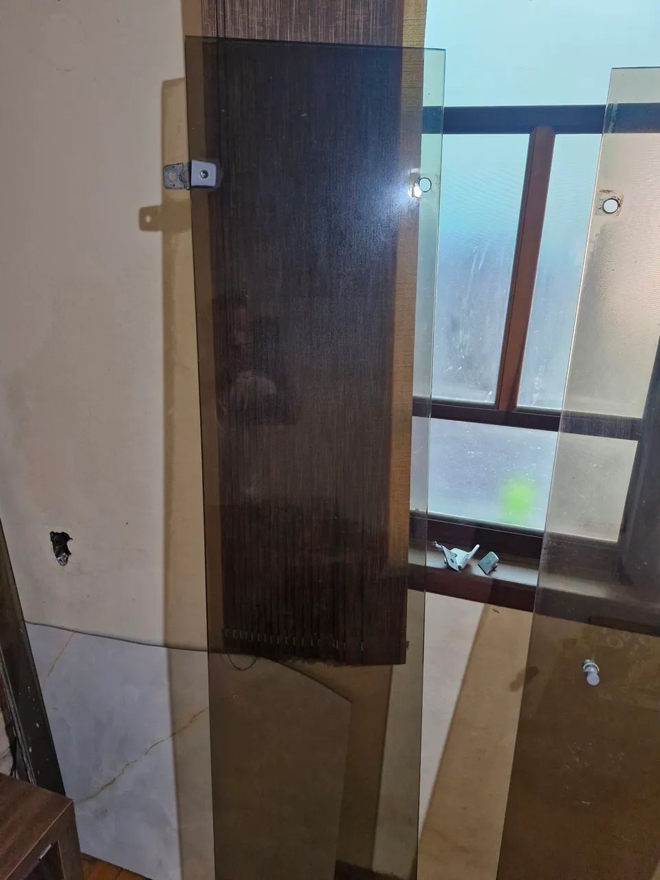 2.portas camarão, fume , seminovas ,1,80 x 0,40 cm