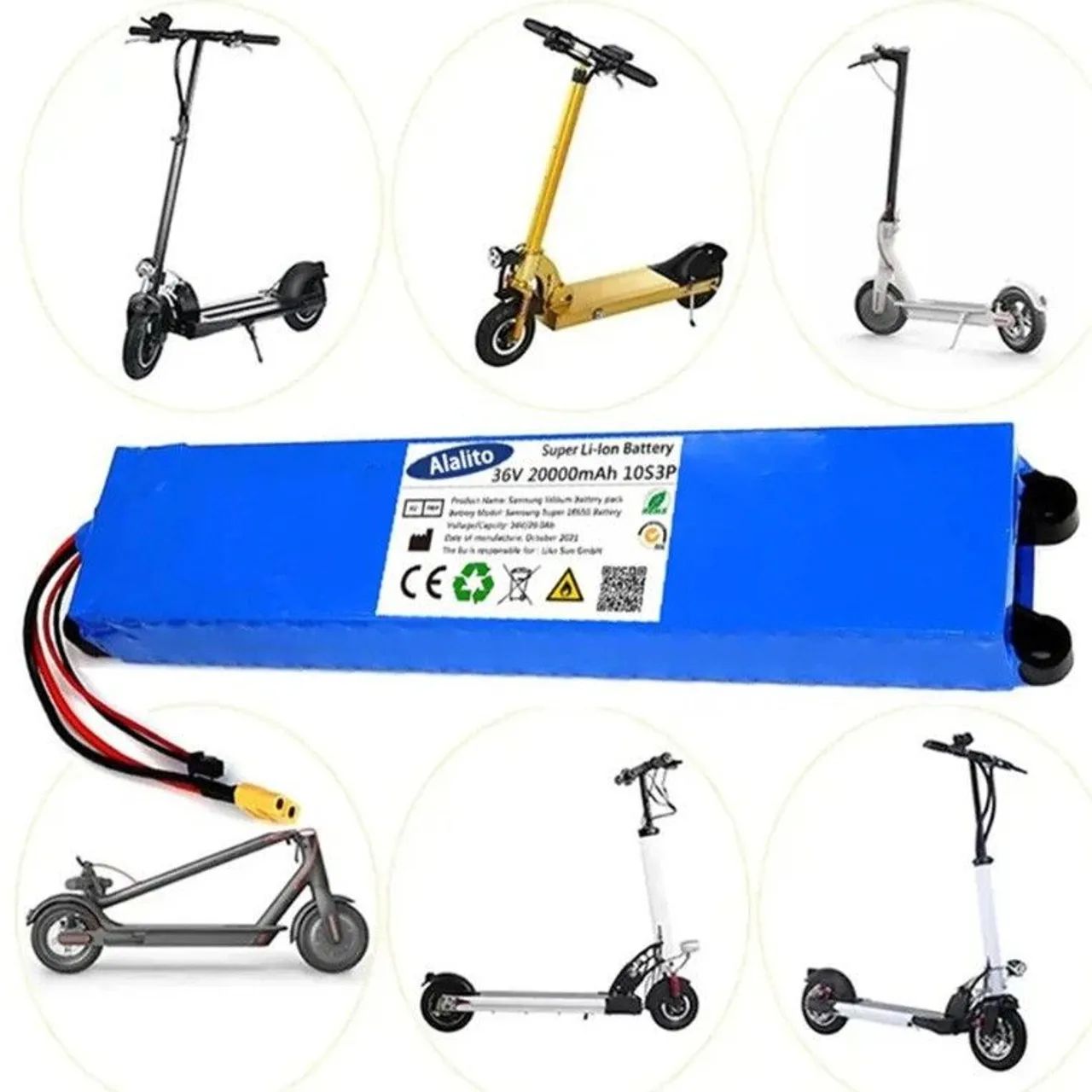 Bateria para patinete elétrico Foston 36v 10,4ah - Foto 3
