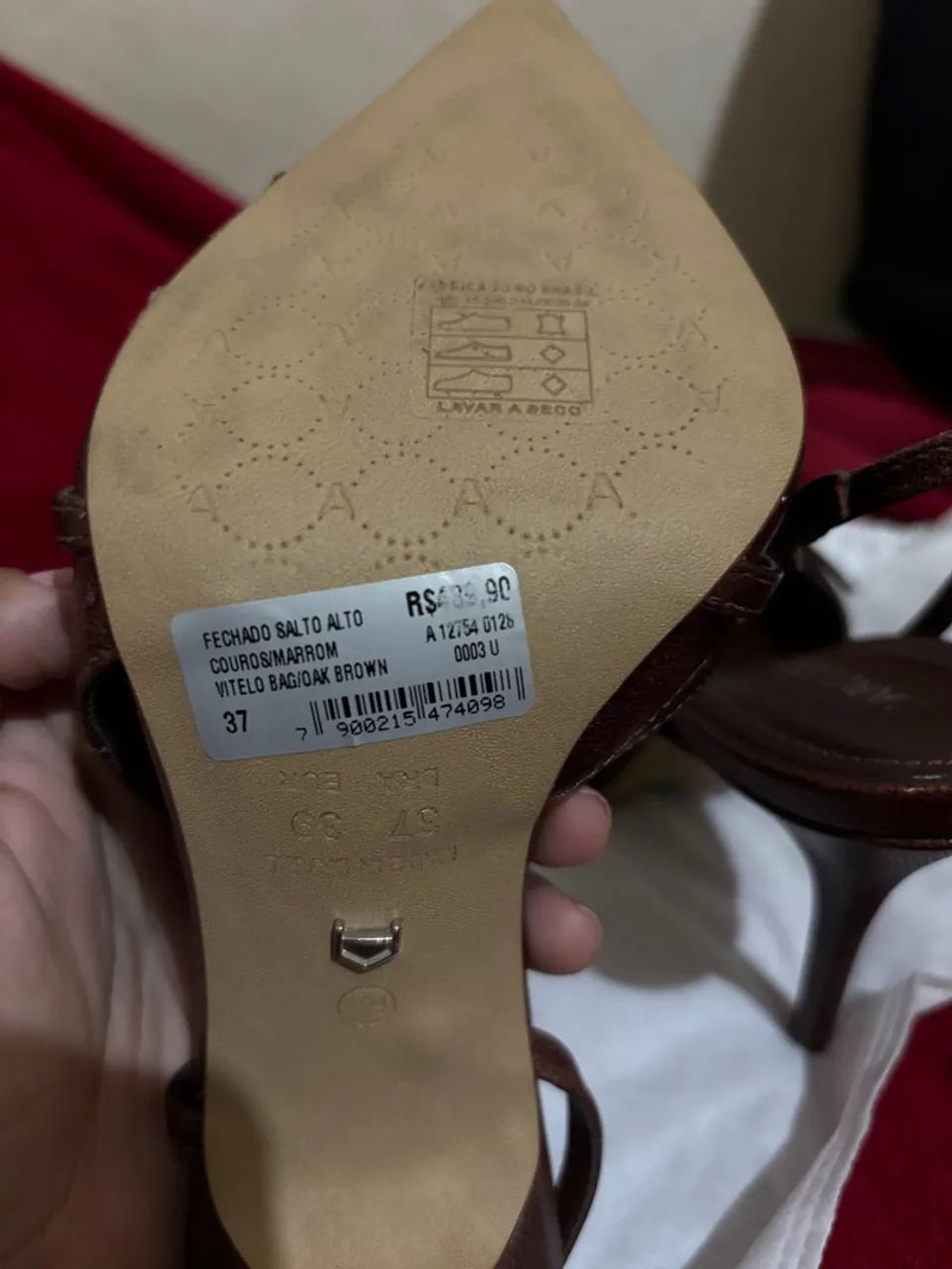 Scarpin Slingback Arezzo Marrom  - Foto 2