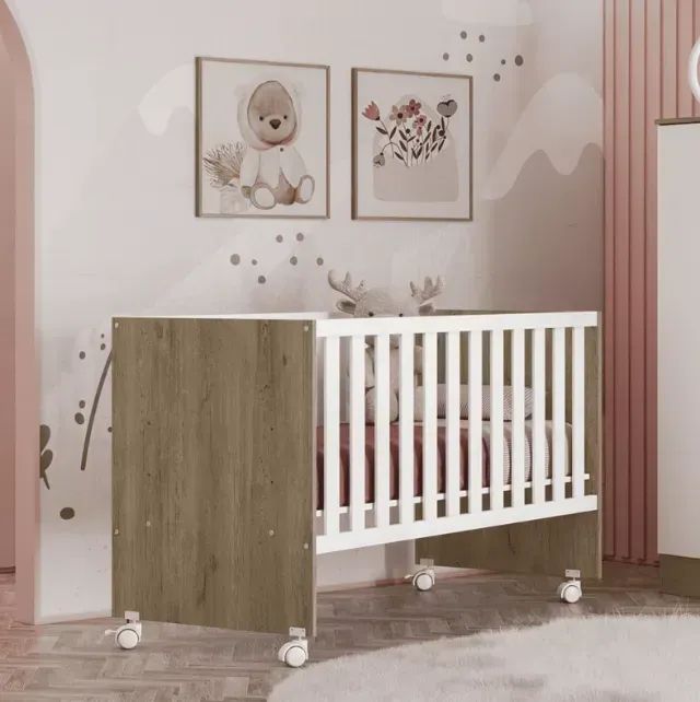 Berço com Rodízio Reto Infantil