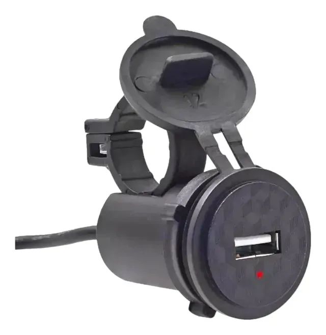 Carregador Usb Celular De Moto Universal - Novo