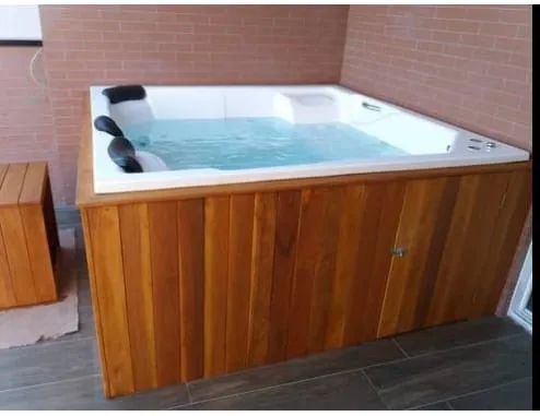 Deck de madeira pronto para Spa, Jacuzzi, banheira, ofurô, hidromassagem - Foto 4