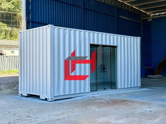 Sala comercial em container, projeto pronto pra lucrar