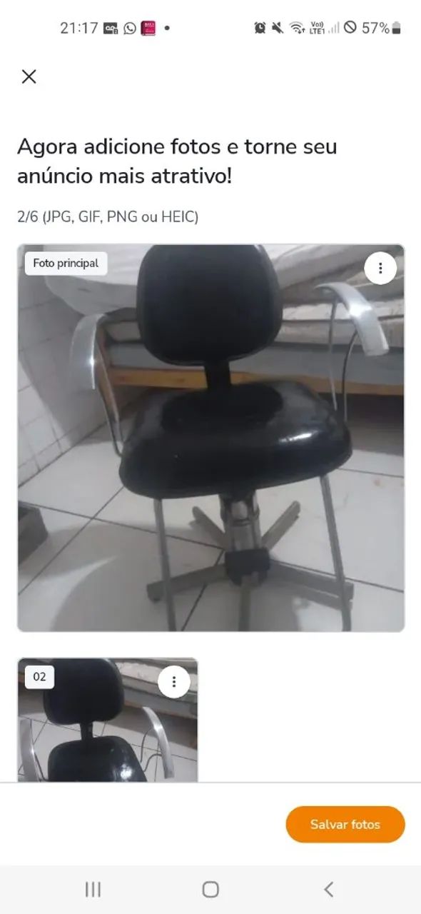 Cadeira de  salao de beleza barbearia - Foto 2