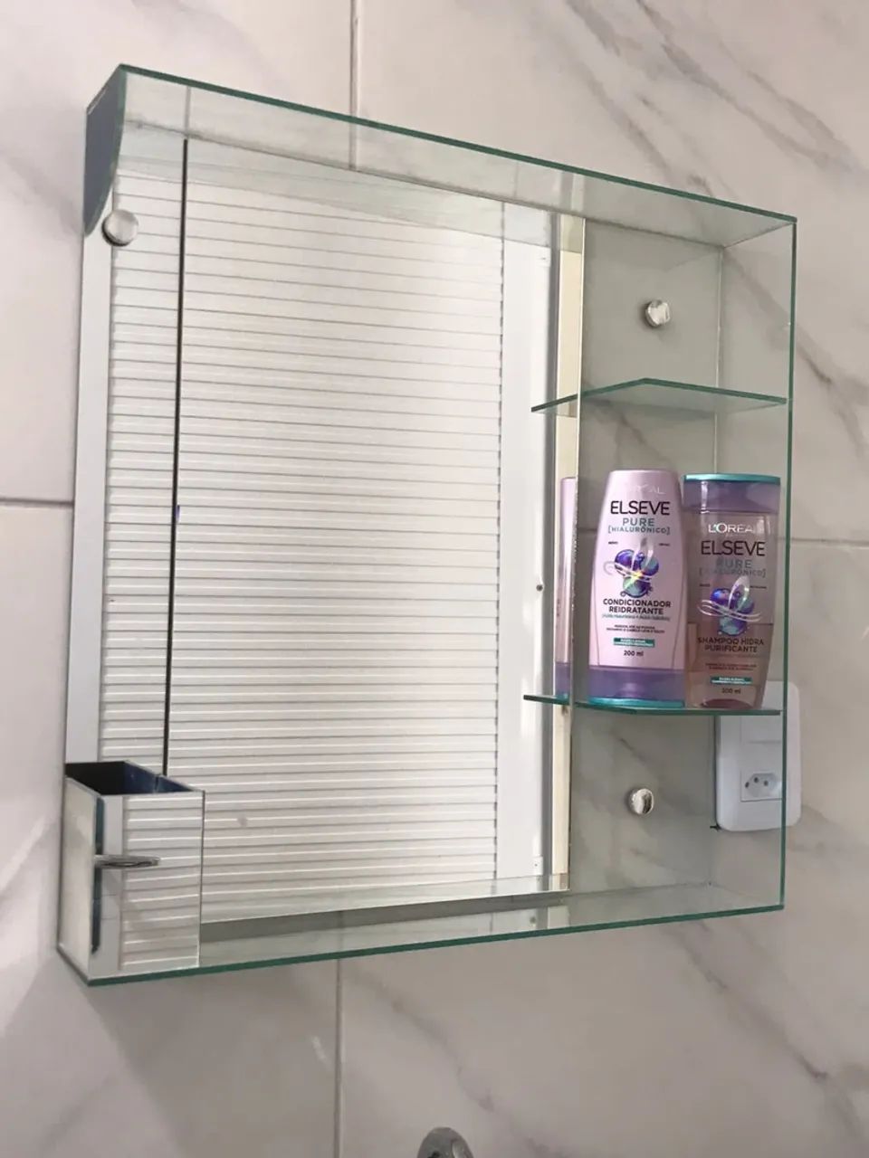 Espelho de banheiro com prateleiras - Foto 4