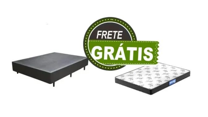 Kit Base Box Casal + Colchão D23 12cm - Praticidade e Conforto