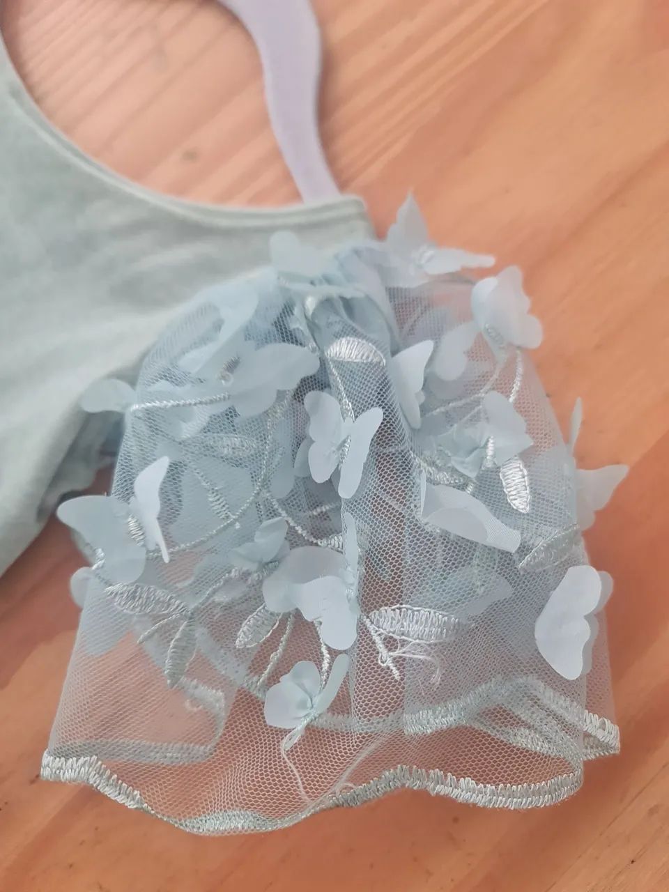 Fantasia - Vestido Infantil Verde com Detalhes de Borboletas - 4/5 anos - Foto 5