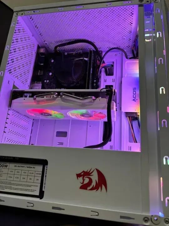 Pc Gamer Completo Branco i5, RX 580 8GB Branca, 16GB DDR4, SSD - Foto 2