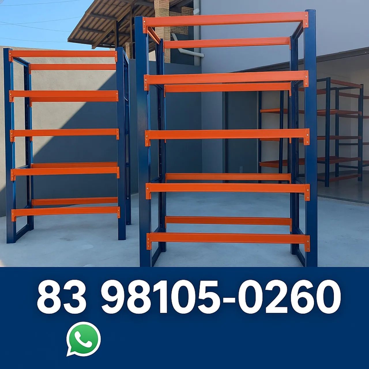 Estantes de metal para organização