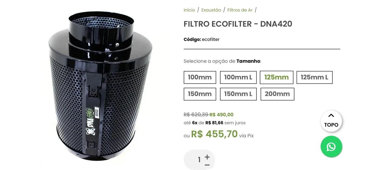 Filtro de Carvão
