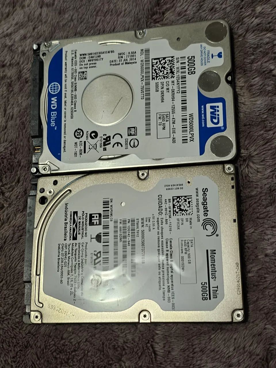 2 hds 500gb para notebook 