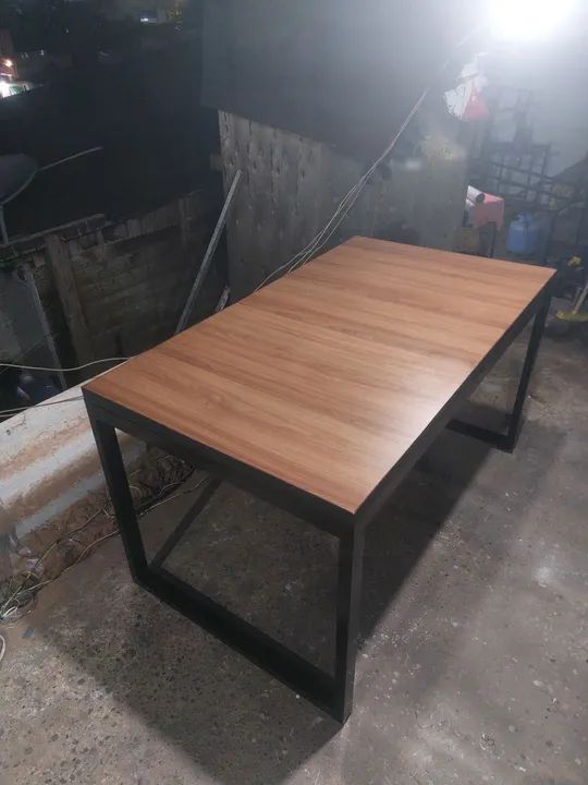 Mesa de Jantar em Mdf com Pernas de Ferro - Foto 4